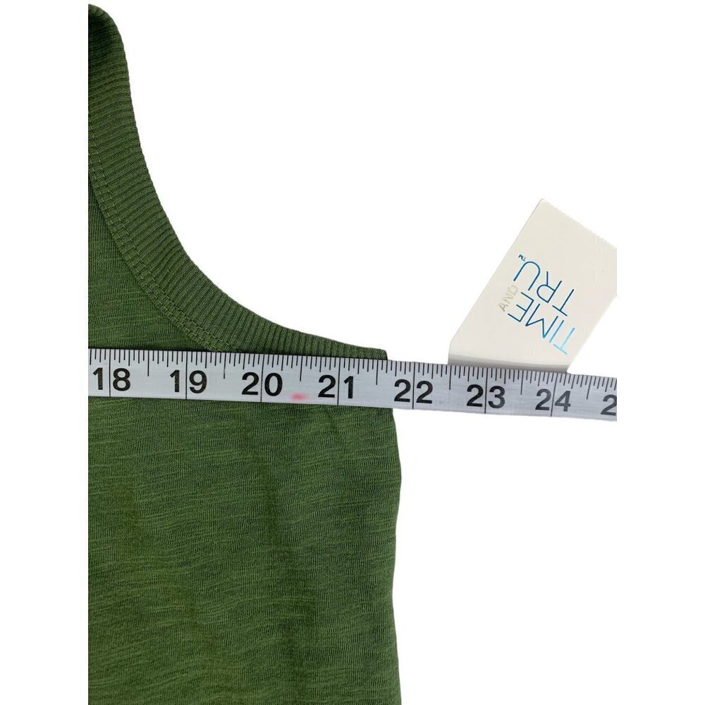 Time & Tru Women's Dark Green Tank Top - Picture 5 of 6